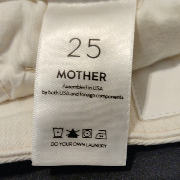 MOTHER. Women's White Frayed Hem Pants - Picture 9 of 16